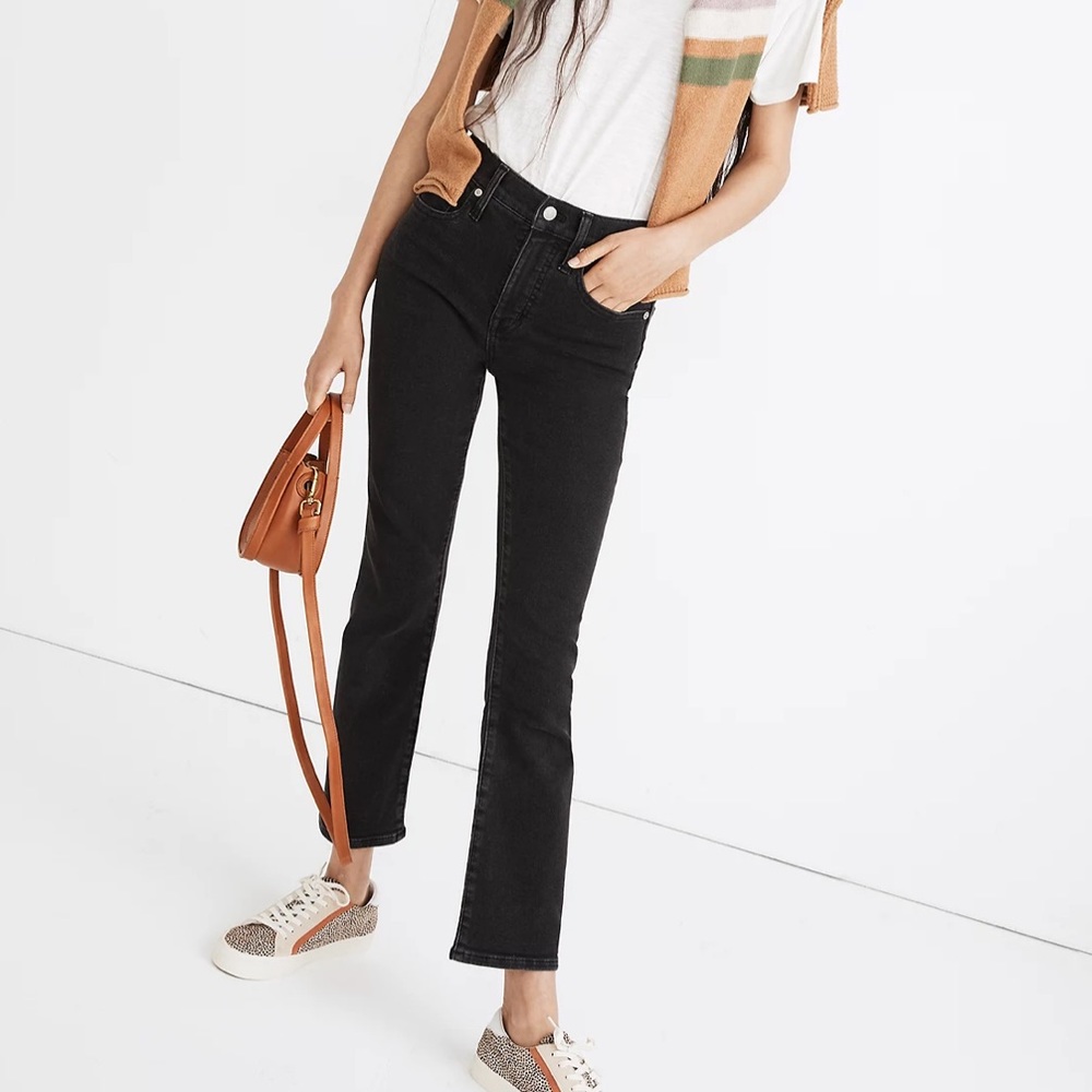 Madewell Cali Boot Jeans in Black Starkey Wash